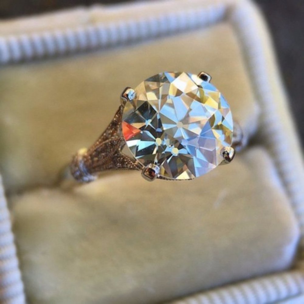 NEW*925 Silver 4ct "Diamond" Wedding  Ring